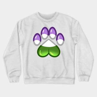 LGBTQ+ Pride Heart Paws - Genderqueer Crewneck Sweatshirt